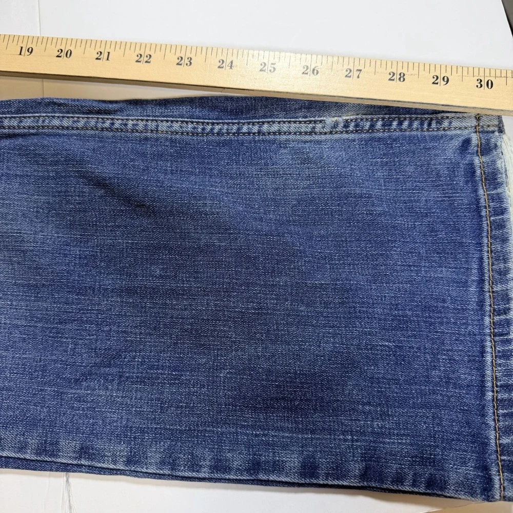 Levi's 527 Jeans Mens 36x32 Blue Denim Faded Super Stretch Red Tab Distressed
